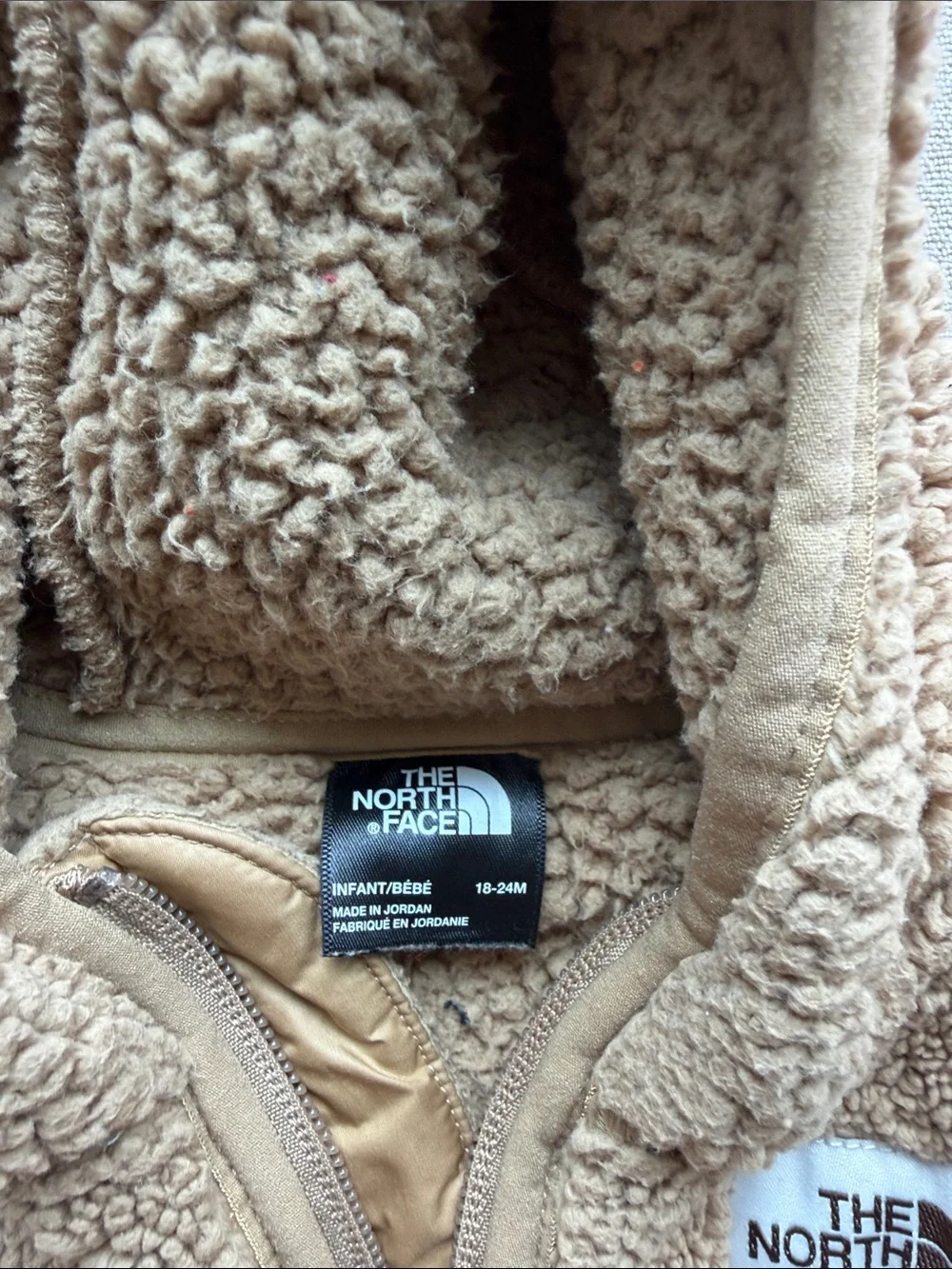 (2) jacket bundle - The North Face Kids bear Sherpa Hoodie & Pink Puffer